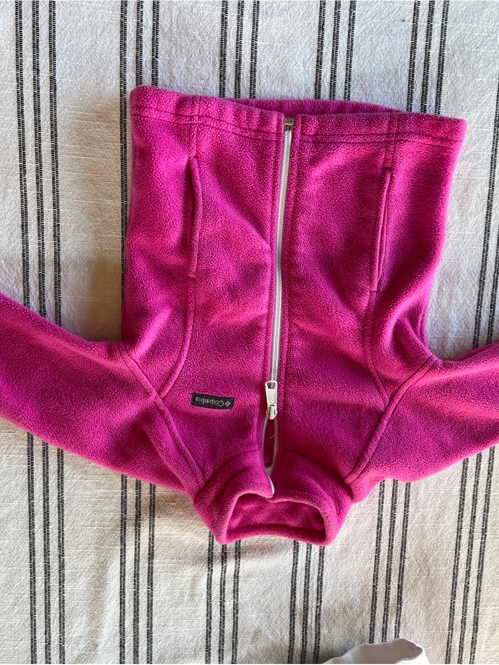 Columbia Bright Fuchsia and Turquoise Fleece Jacket Toddler Girl 2T